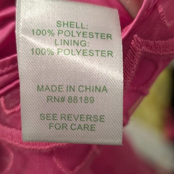 Lilly Pulitzer Payton Pop Of Pink Fit & Flare Strapless Embroidered Dress 10 - Picture 8 of 9